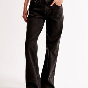 Abercrombie & Fitch Black Low Rise Baggy Jeans
